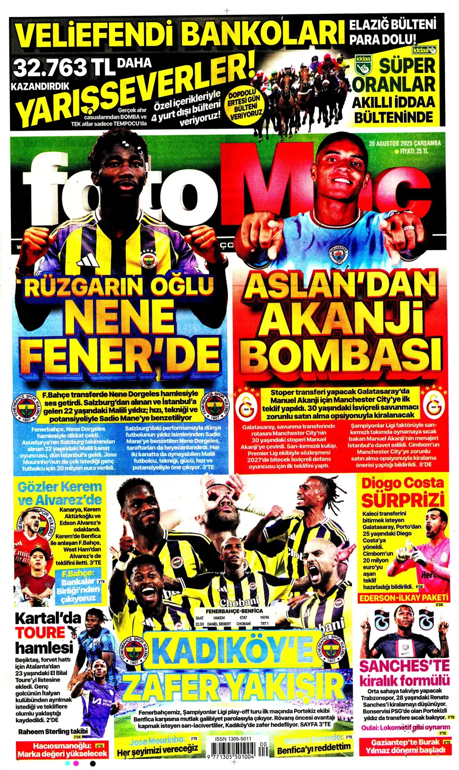 "Fenerbahçe'den Nene sonrası bir transfer daha" | Sporun manşetleri - 25