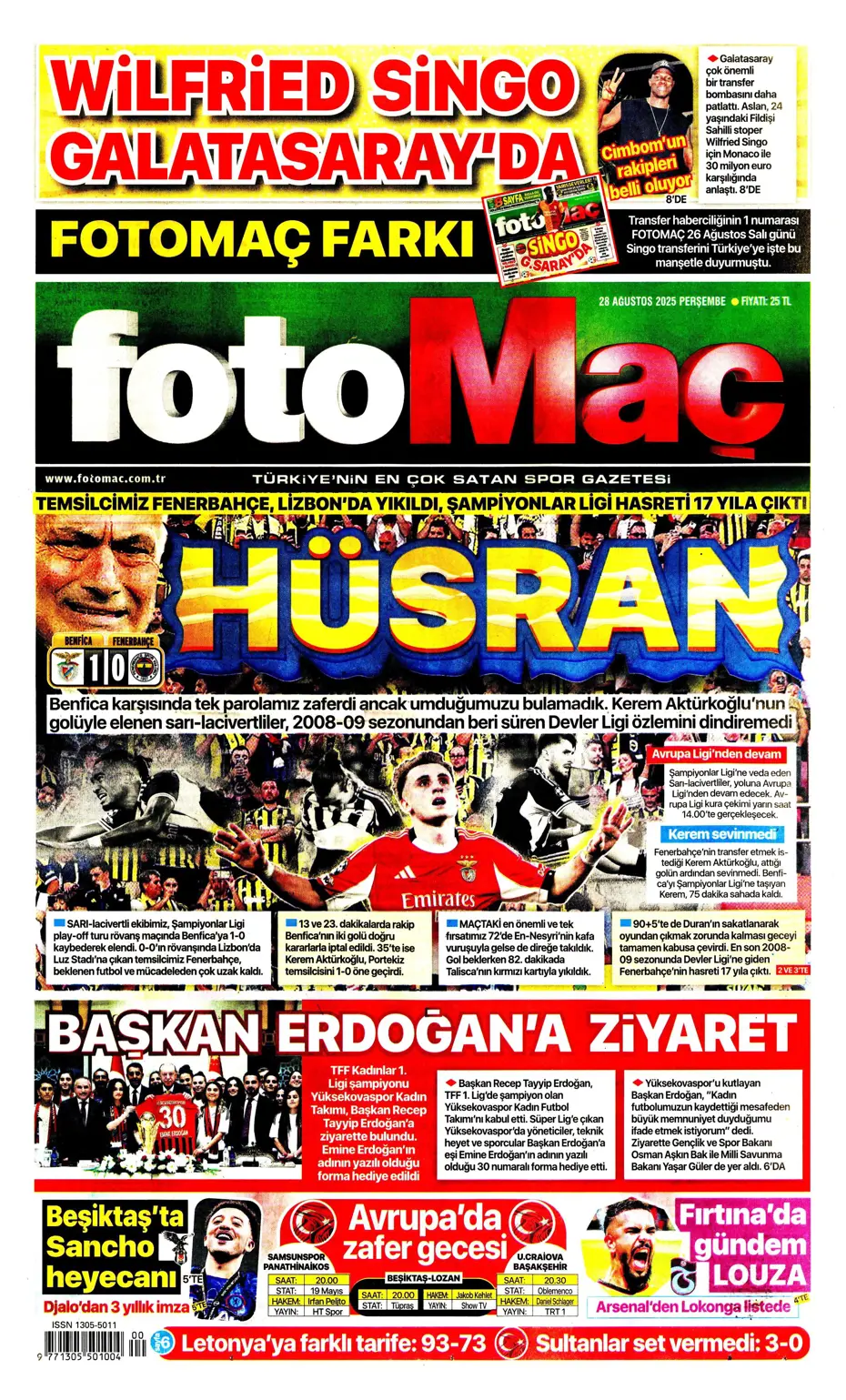 "Kerem Fenerbahçe'yi de Mourinho'yu da bitirdi" | Sporun manşetleri - 27