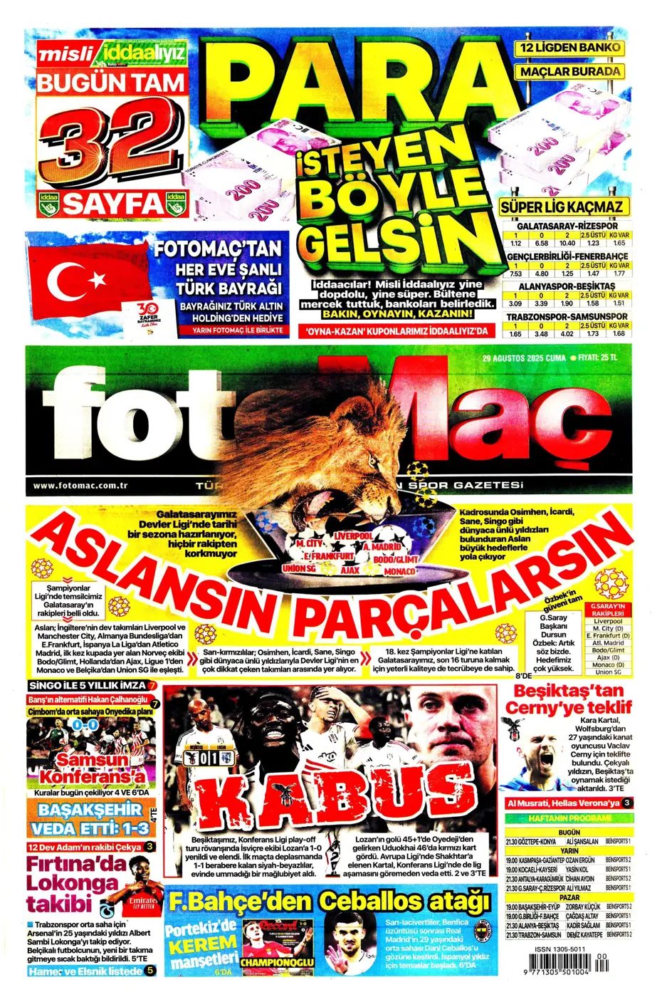 "Avrupa da gitti Solskjaer de" | Sporun manşetleri - 27