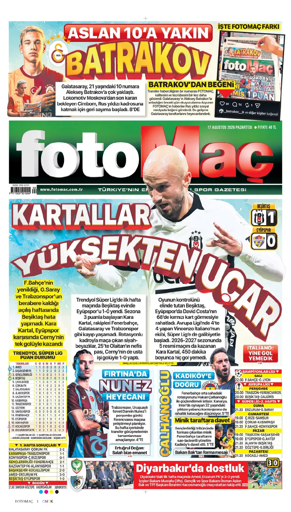 Fenerbahçe'de 2. kaptan Hakan Çalhanoğlu | Sporun manşetleri - 26 Fenerbahçe'de 2. kaptan Hakan Çalhanoğlu | Sporun manşetleri - 26