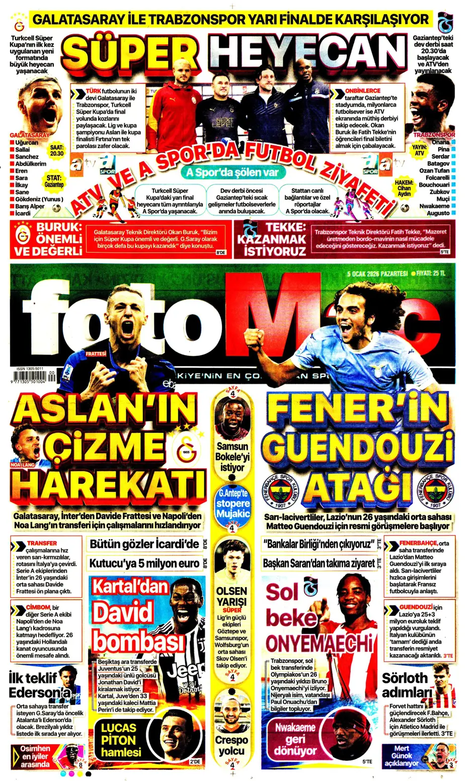 "Fenerbahçe'ye yeni yılın ilk piyangosu Sofyan Amrabat'tan" | Sporun manşetleri - 14