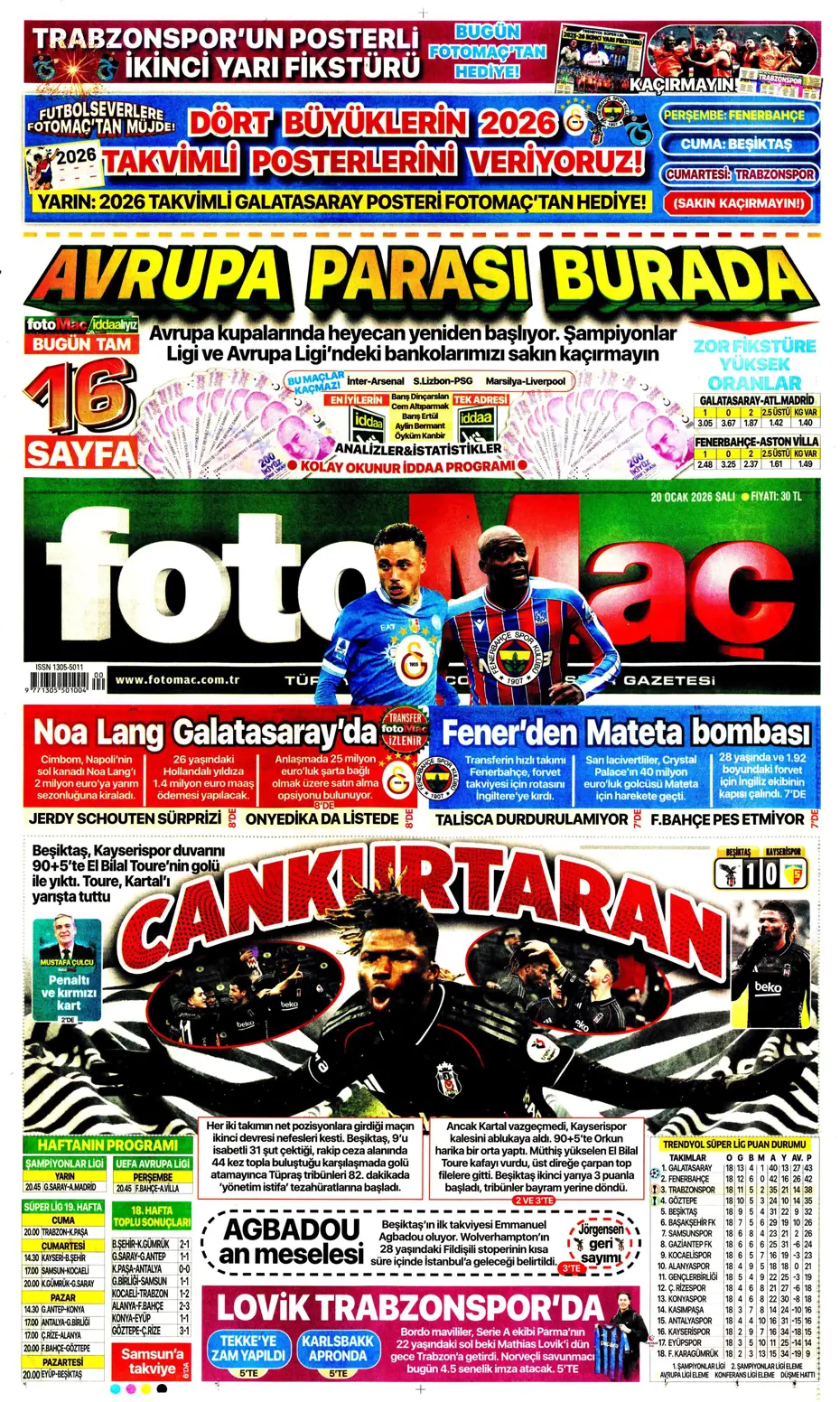 "Fenerbahçe'de 10 milyon euroya 2 senelik imza" | Sporun manşetleri  - 3