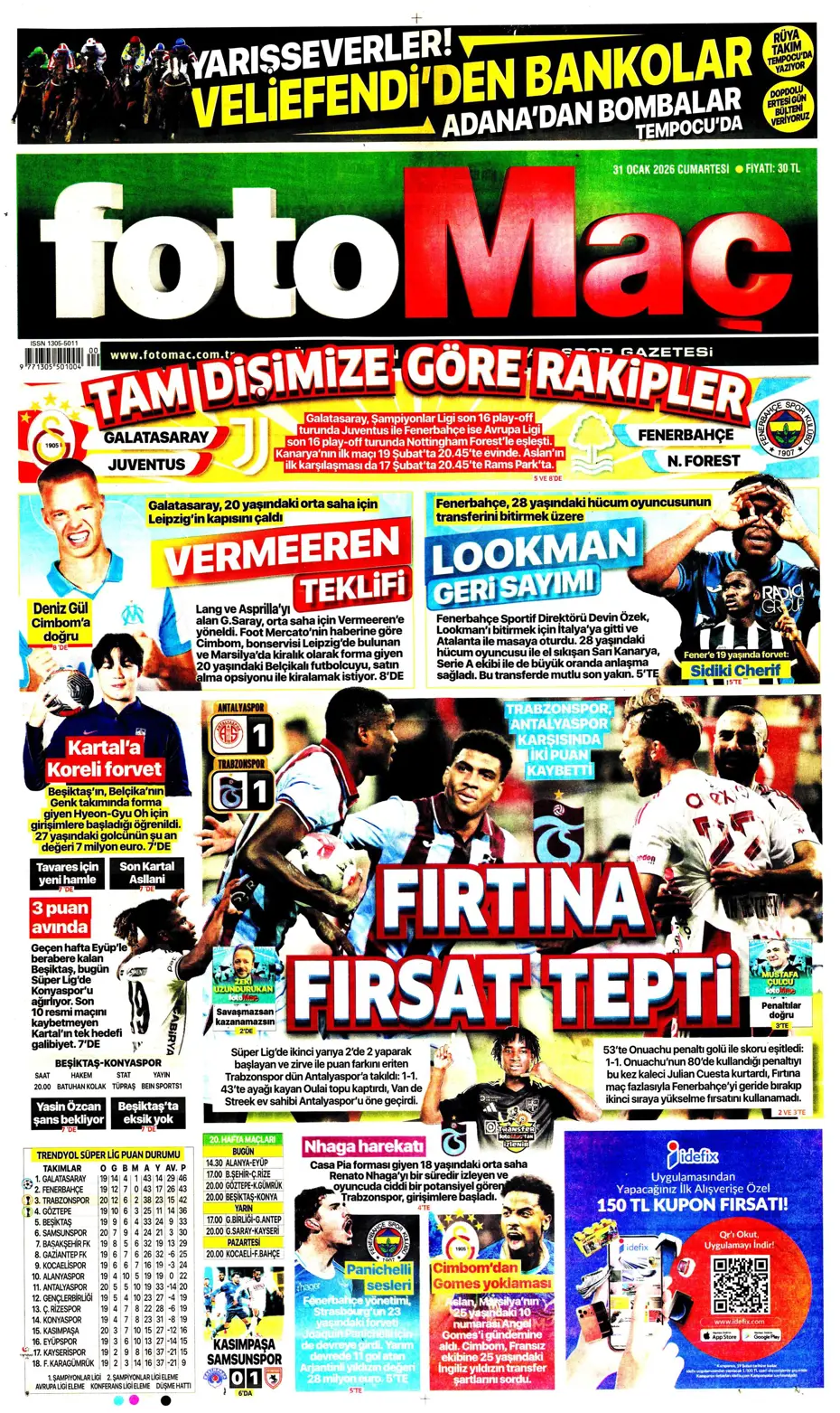 "Lookman, Fenerbahçe'de" | Sporun manşetleri - 22