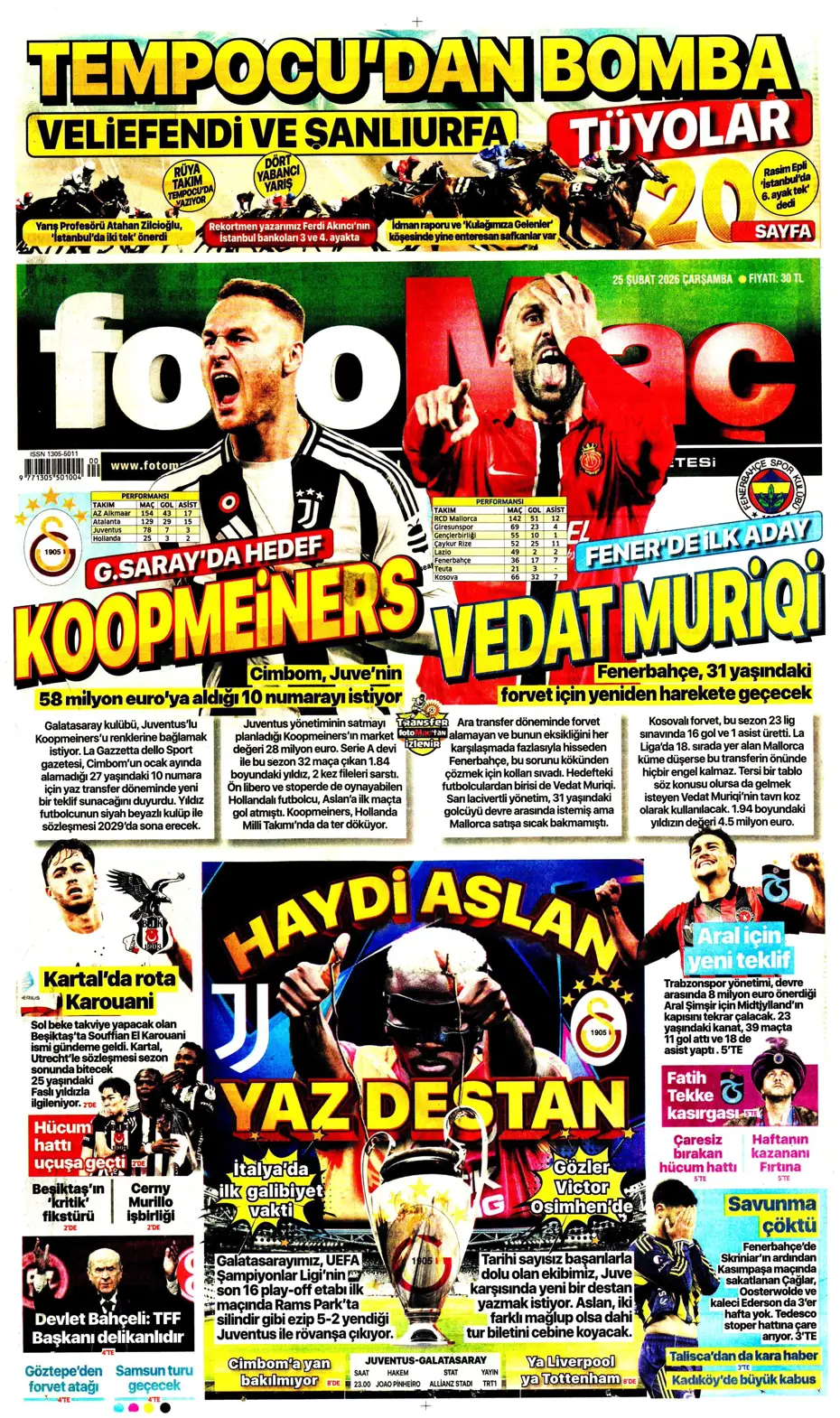 "Fenerbahçe'de Vedat Muriqi sürprizi yaşanıyor" | Sporun manşetleri - 19