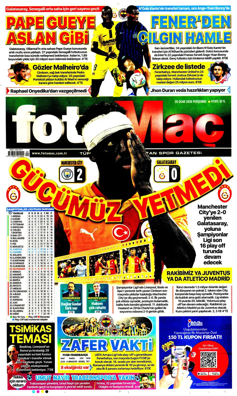 "Galatasaray'dan Şampiyonlar Ligi maçı sonrası transfer: İş bitirildi" | Sporun manşetleri - 25 "Galatasaray'dan Şampiyonlar Ligi maçı sonrası transfer: İş bitirildi" | Sporun manşetleri - 25