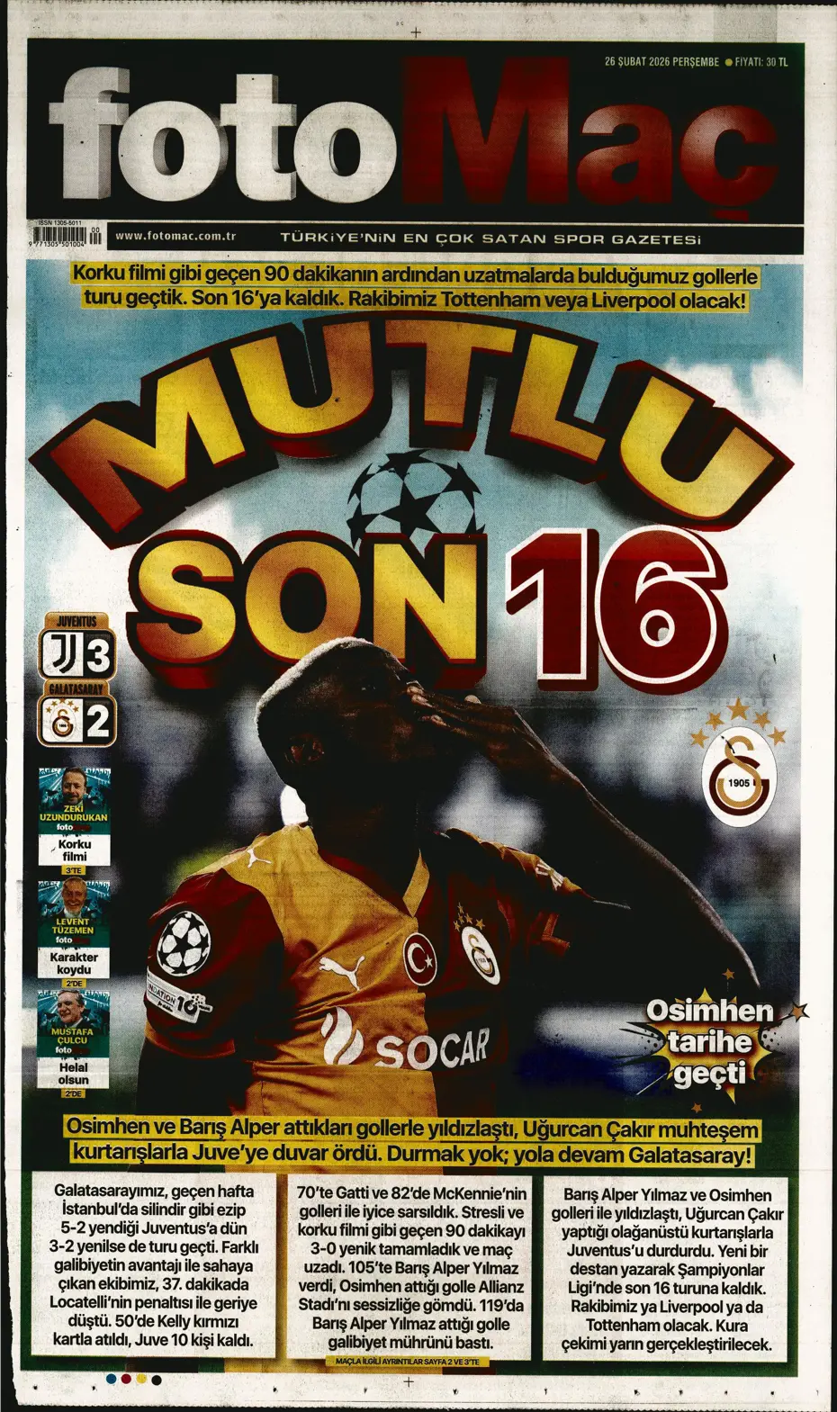 "Galatasaray kabustan zafer çıkardı" | Sporun manşetleri - 19