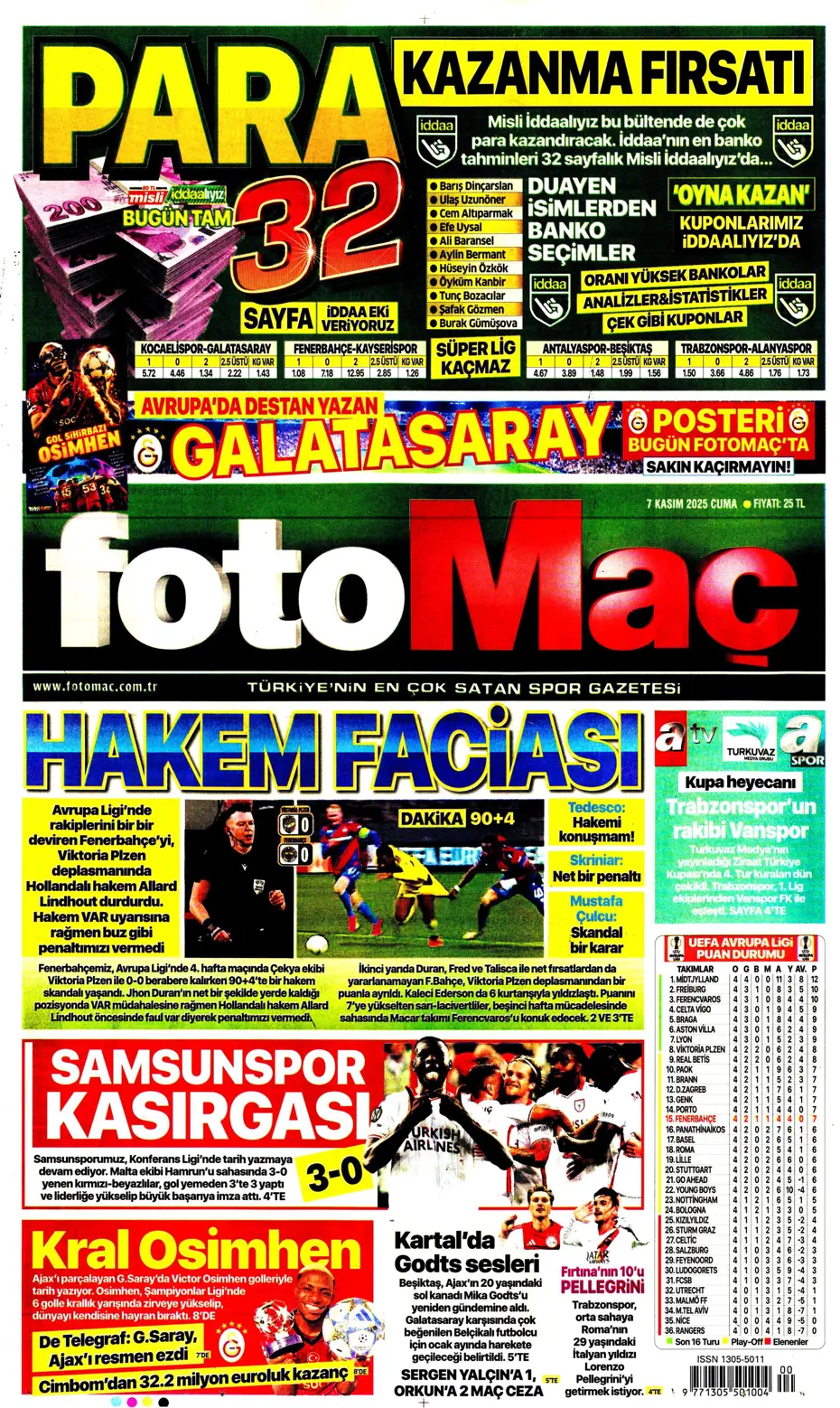 "Hakem Fenerbahçe'nin 2 puanını çaldı" | Sporun manşetleri - 27