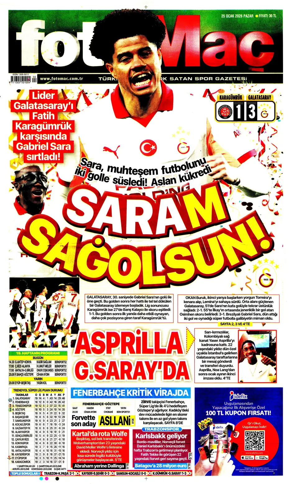 "Asprilla sonrası Galatasaray'ın 3. transferi de belli oldu" | Sporun manşetleri - 40