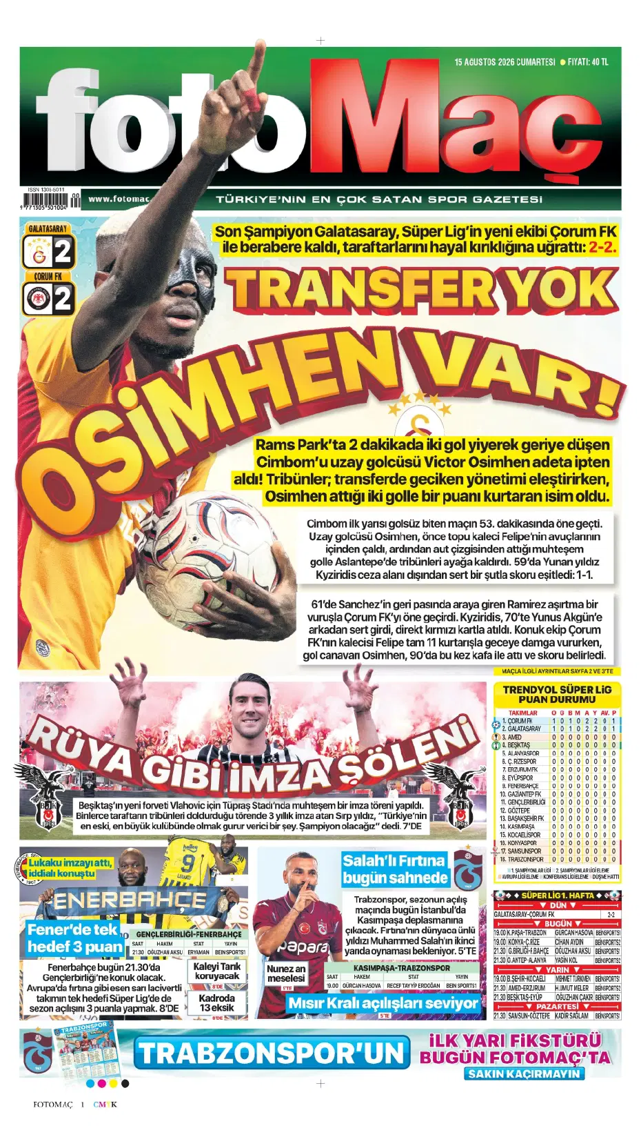 "Darwin Nunez geliyor" | Sporun manşetleri - 28 "Darwin Nunez geliyor" | Sporun manşetleri - 28