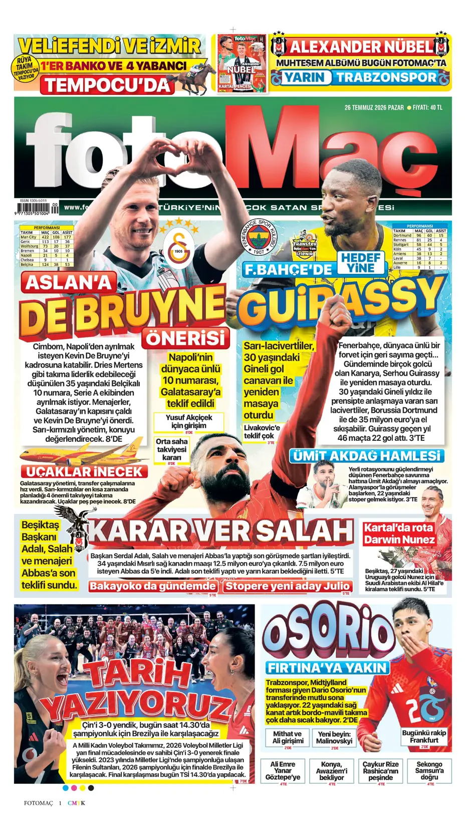 "Darwin Nunez geliyor" | Sporun manşetleri - 23