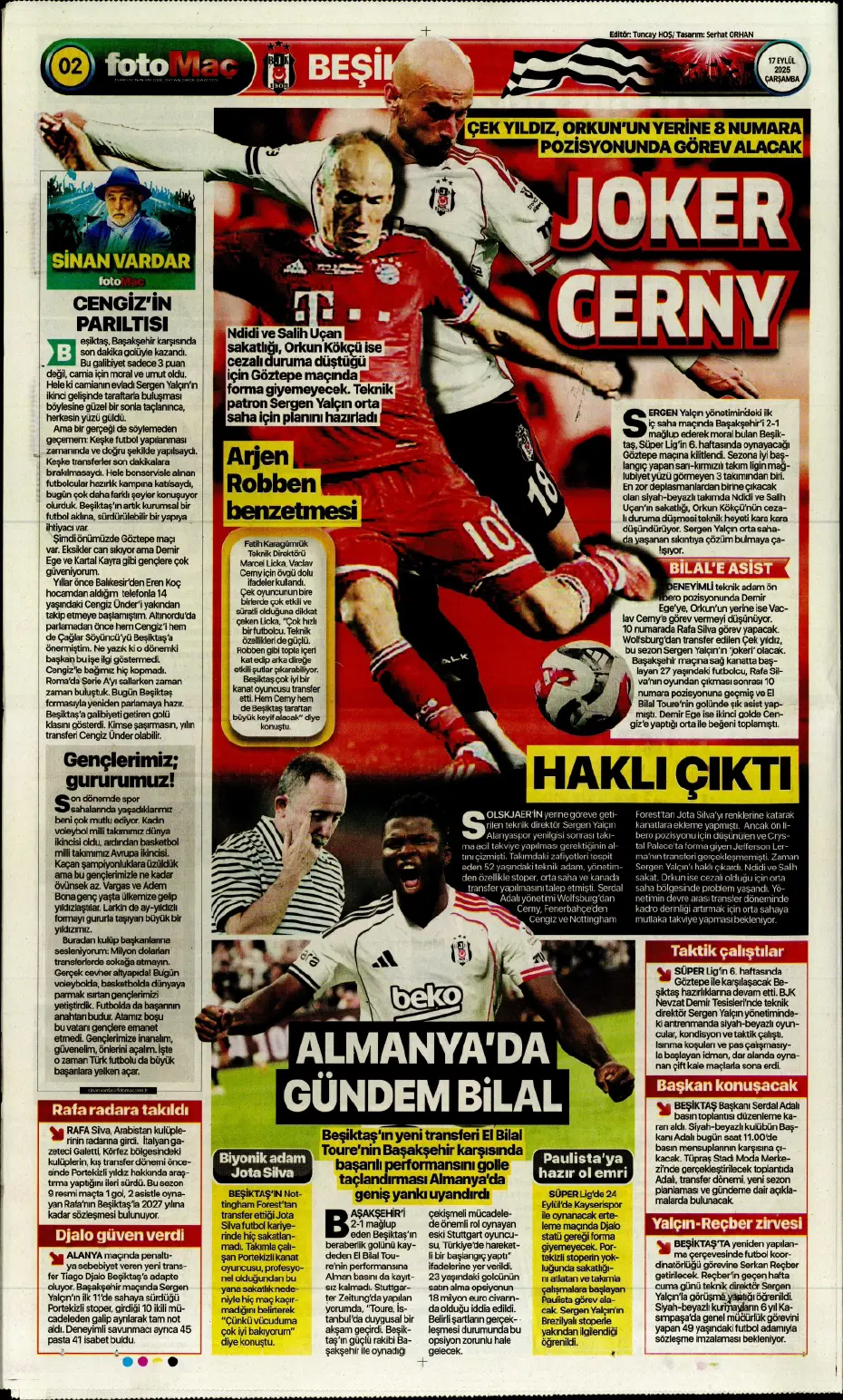 "Okan Buruk'un İlkay-Sane planı" | Sporun manşetleri - 15