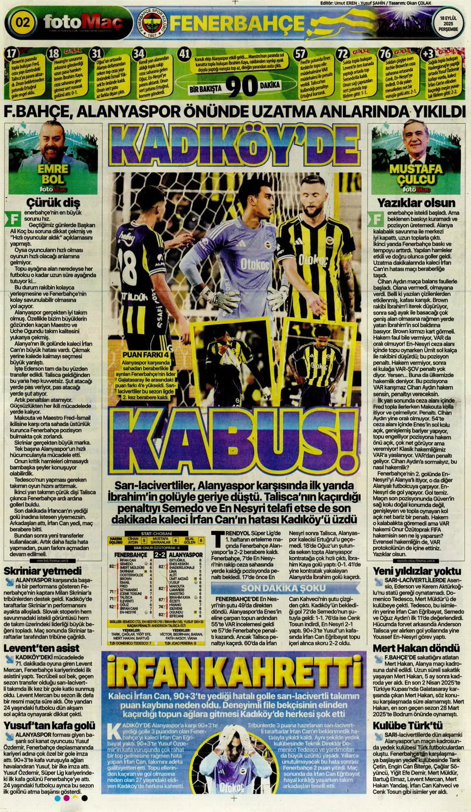 "Fenerbahçe 'Can' evinden vuruldu" | Sporun manşetleri - 18