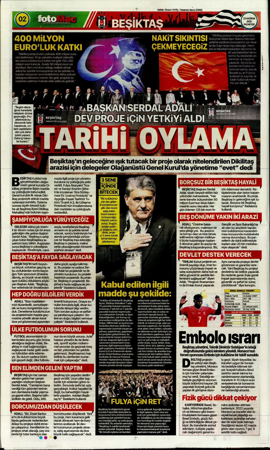 "Fenerbahçe'den Jadon Sancho bombası" | Sporun manşetleri - 25