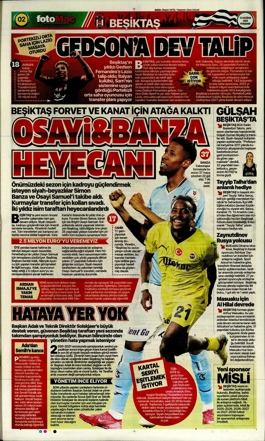 "Osimhen'in yerine En-Nesyri" | Sporun manşetleri - 24