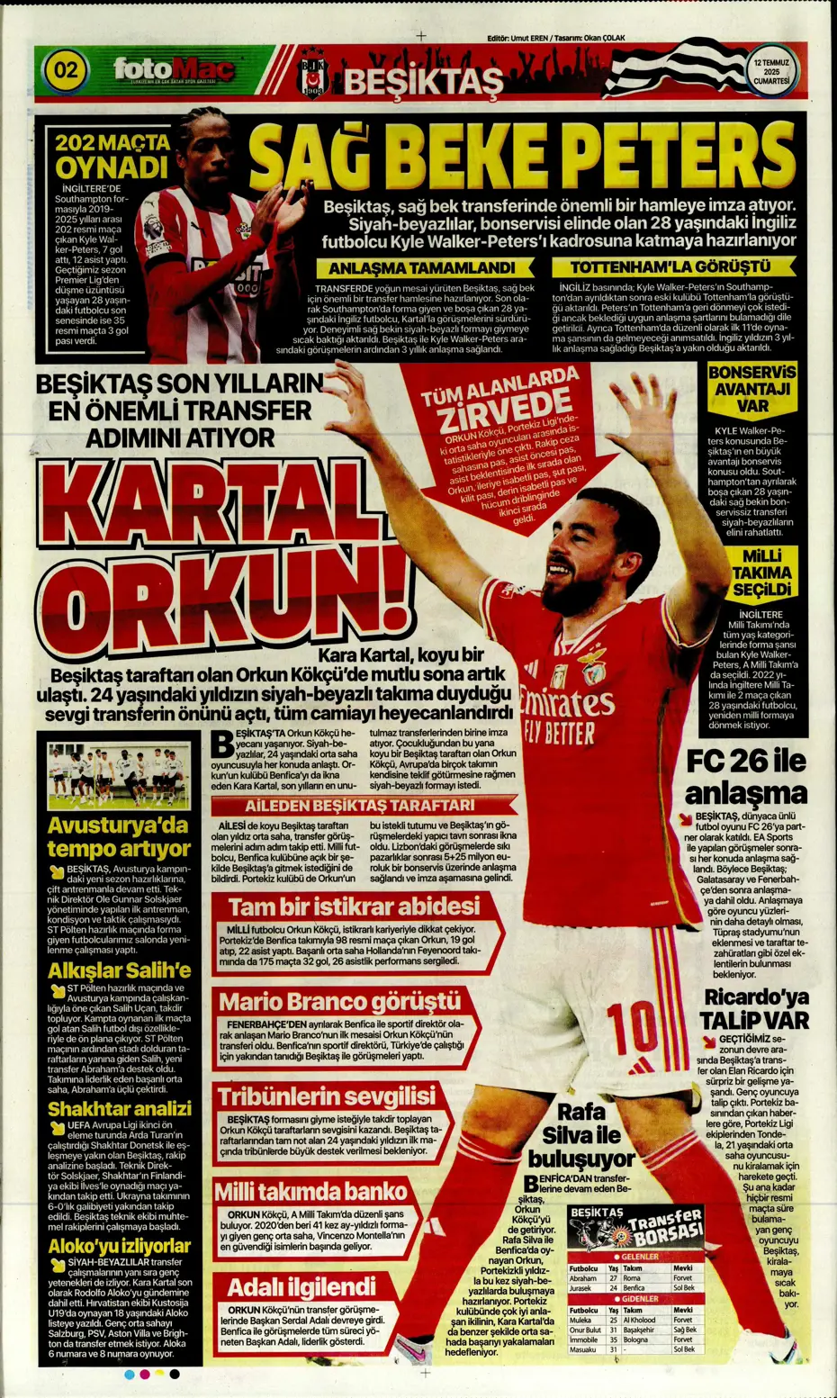 "Asensio ve Skriniar birlikte geliyor" | Sporun manşetleri - 23