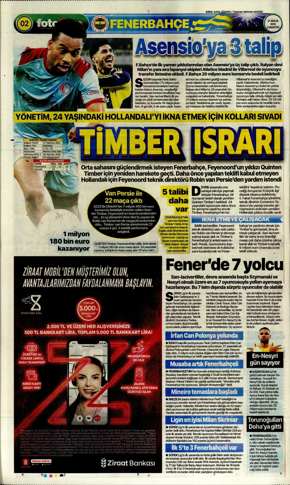 "Fenerbahçe'de 7 ayrılık birden" | Sporun manşetleri - 8 "Fenerbahçe'de 7 ayrılık birden" | Sporun manşetleri - 8