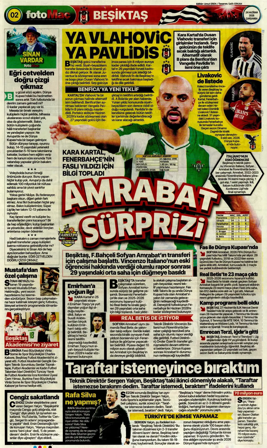 Shomurodov'a karşılık 3 isim! Fenerbahçe'den yılın takası | Sporun manşetleri - 6