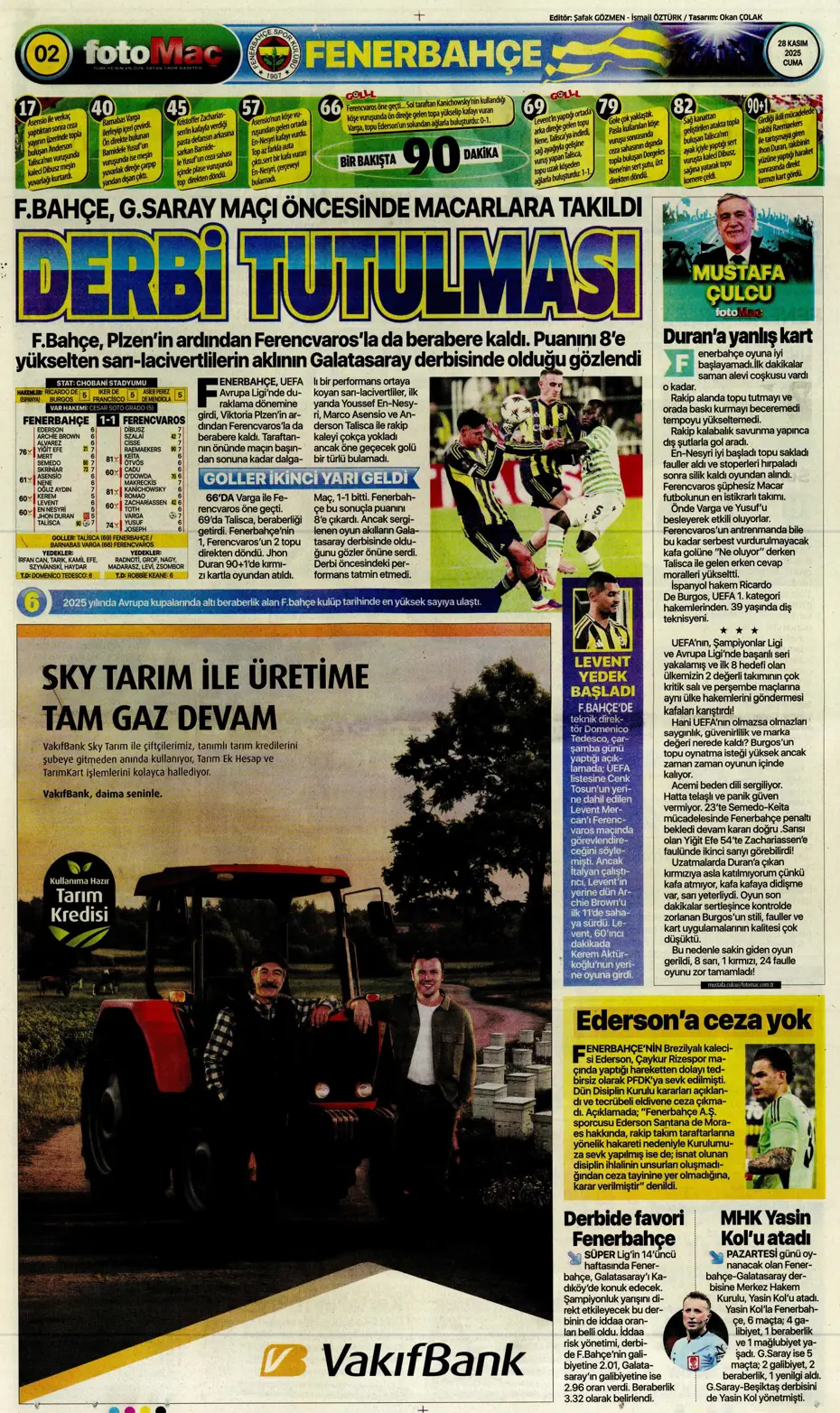 "Avrupa'nın lideri Samsunspor" | Sporun manşetleri - 25