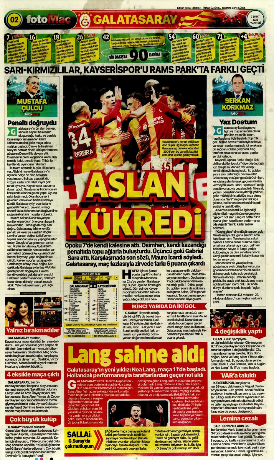 "Lookman peşinata kurban gitti" | Sporun manşetleri - 4