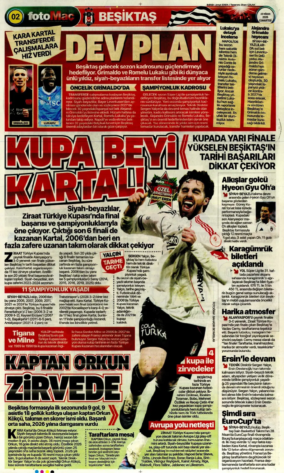 "Orkun Kökçü için 60 milyon euroyu gözden çıkardılar" | Sporun manşetleri - 11