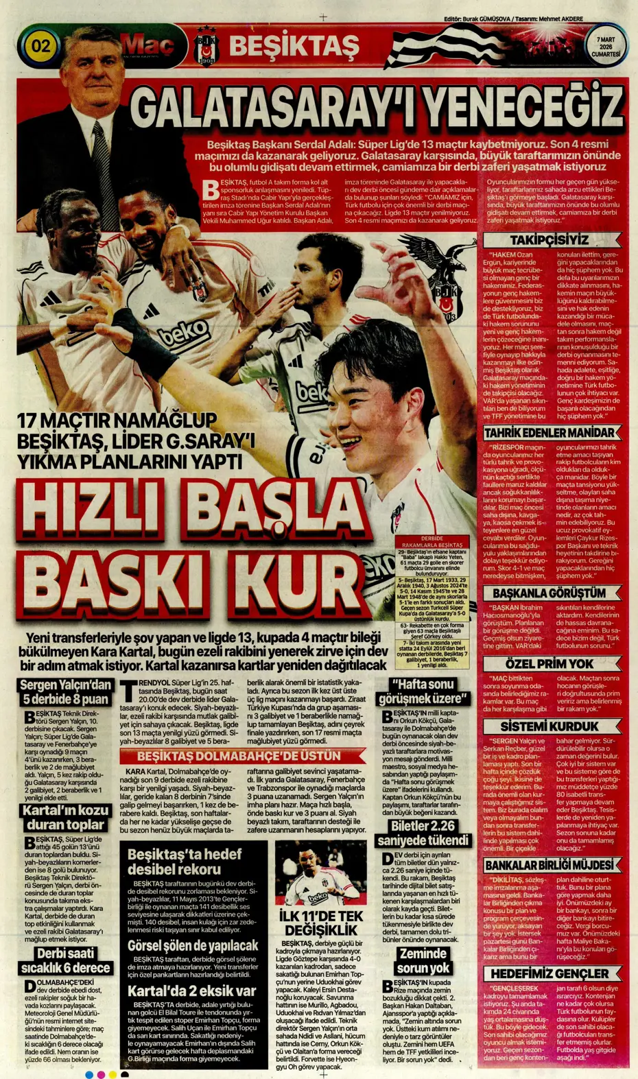 "Tedesco'ya Alman ve İtalyan markajı" | Sporun manşetleri - 8