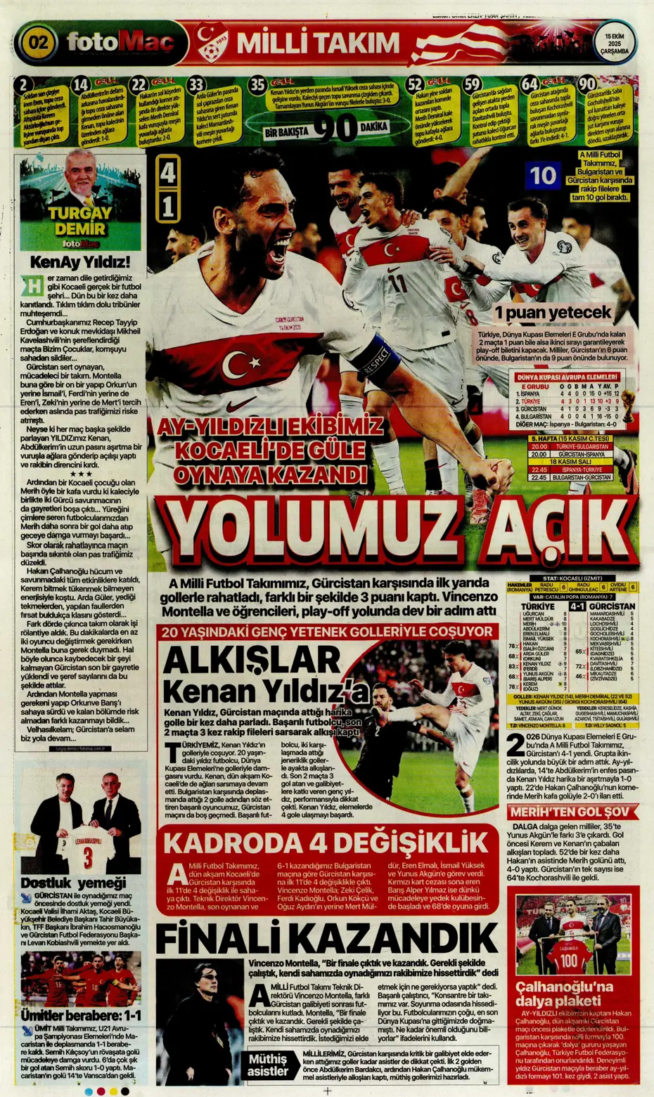 "Gürcistan'a dünyayı dar ettik" | Sporun manşetleri - 26