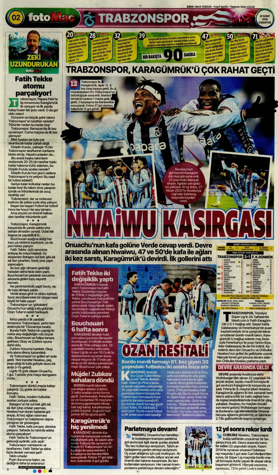 "İsmail Yüksek'e İngiliz takibi" | Sporun manşetleri - 11