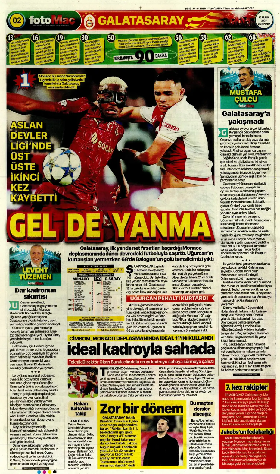 "Galatasaray 10 saniyede yıkıldı" | Sporun manşetleri - 10