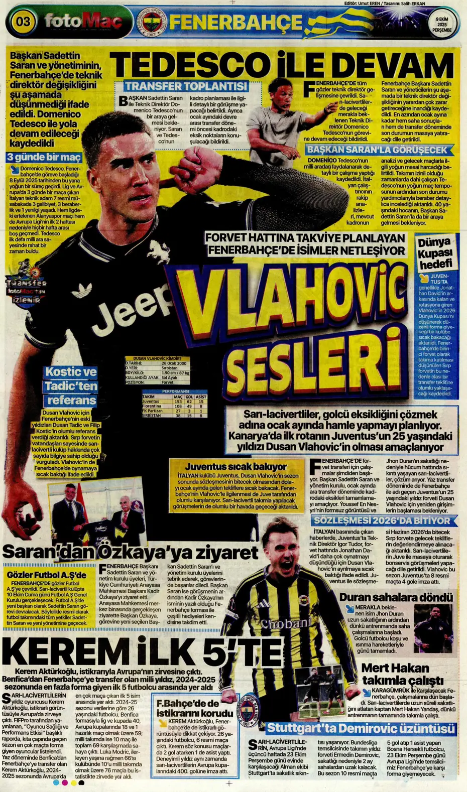 "Fenerbahçe, Tedesco'yla ilgili kararını verdi" | Sporun manşetleri - 24