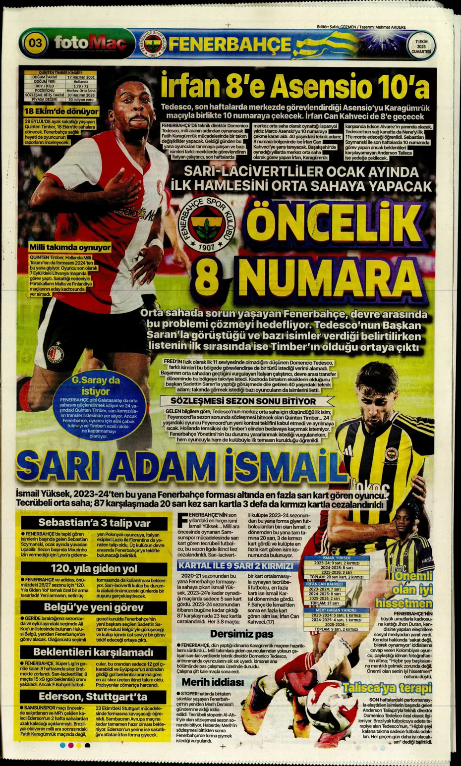 "Sergen Yalçın'ın yeni hedefi Çağlar Söyüncü" | Sporun manşetleri - 31