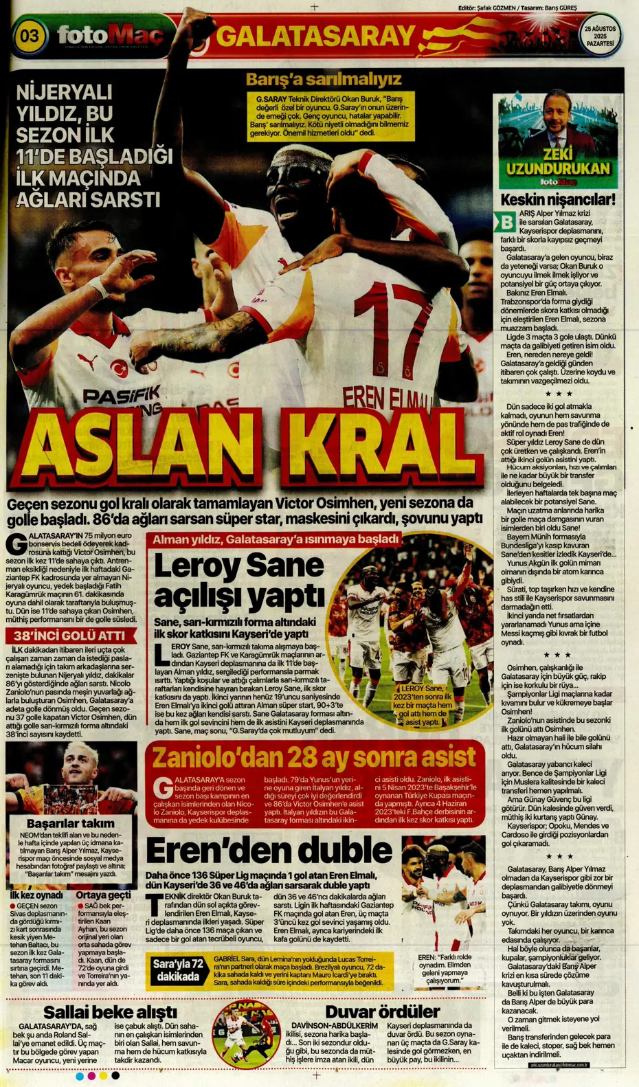 "Fenerbahçe'de Youri Tielemans tamam" | Sporun manşetleri - 28