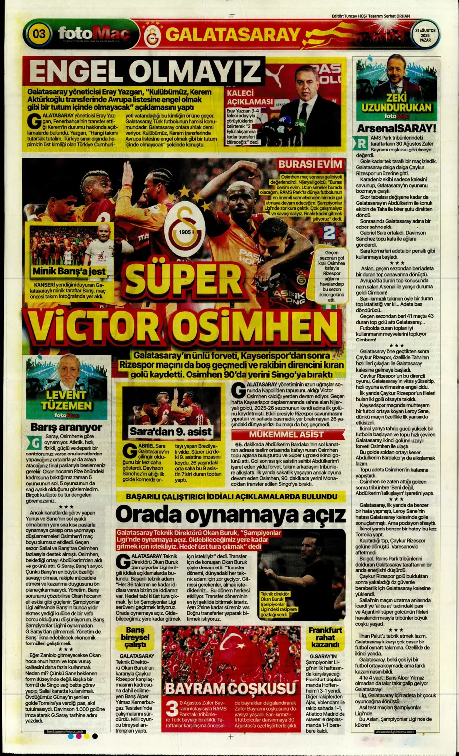 "Roger Schmidt'ten Fenerbahçe kararı" | Sporun manşetleri - 30