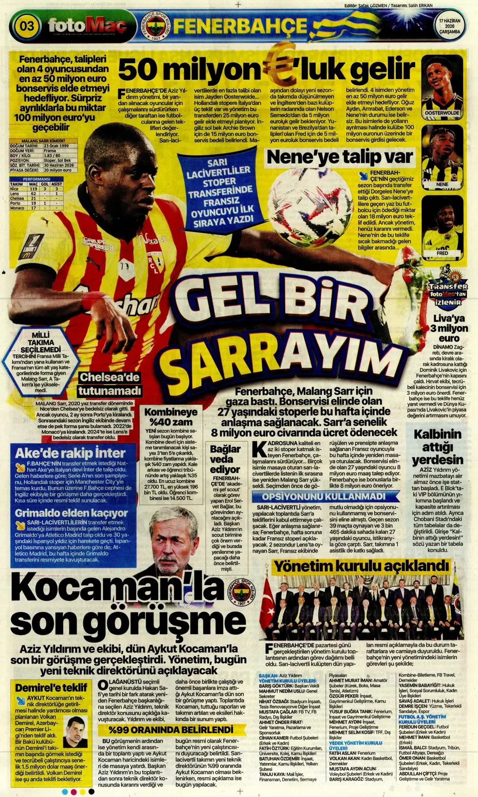 Fenerbahçe'de Oosterwolde dışında 3 ayrılık daha | Sporun manşetleri - 7
