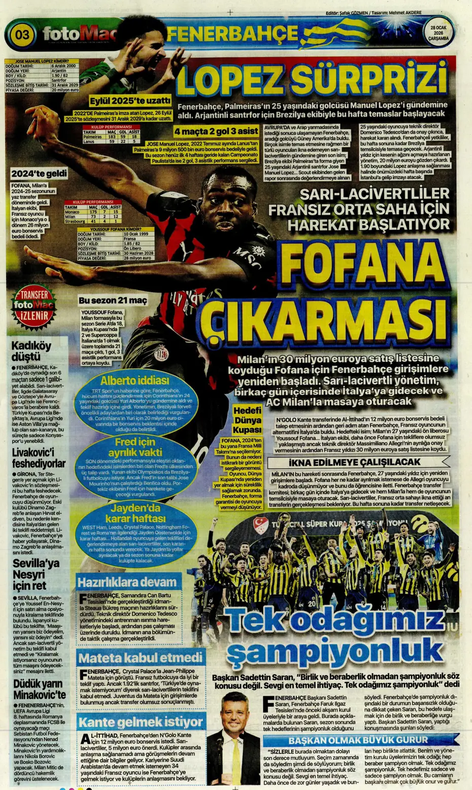 "Jose Mourinho Fenerbahçe'den bomba transfer yapıyor" | Sporun manşetleri - 3