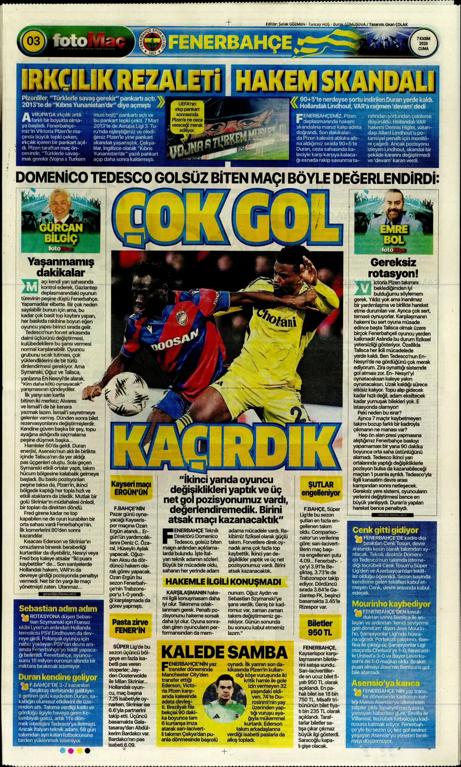 "Hakem Fenerbahçe'nin 2 puanını çaldı" | Sporun manşetleri - 25