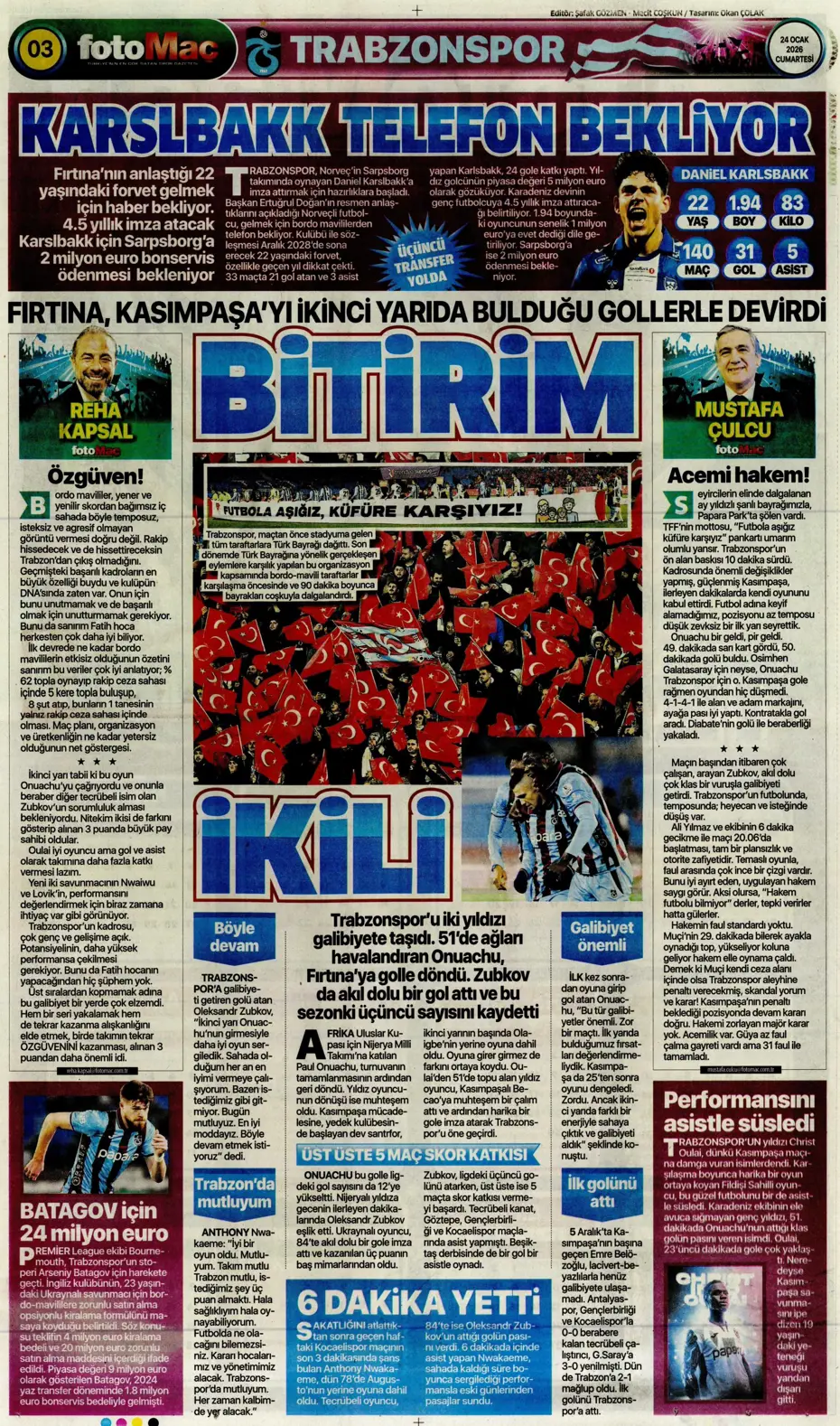 "Yaser Asprilla, Galatasaray'da" | Sporun manşetleri - 14