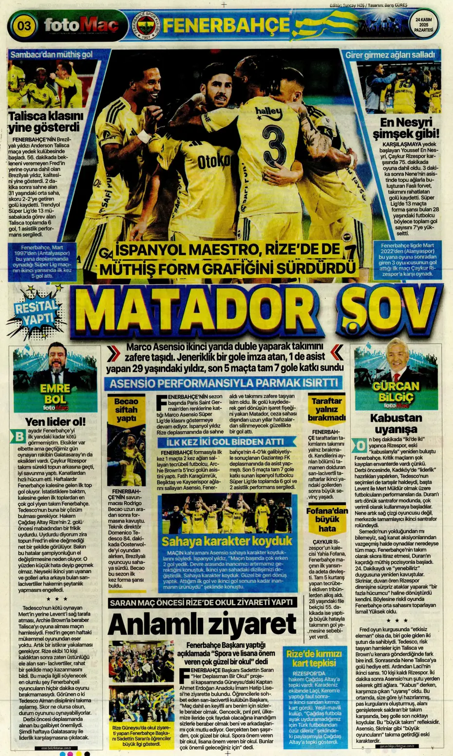 "Matador şov: Marco Asensio" | Sporun manşetleri - 30