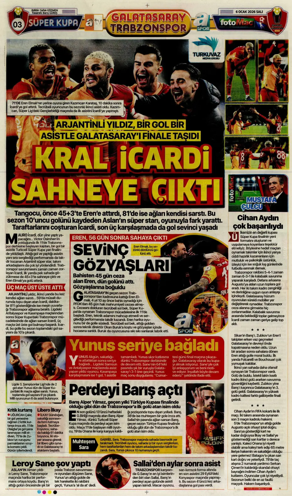"Lookman Afrika Kupası'ndan direkt İstanbul'a" | Sporun manşetleri - 18 "Lookman Afrika Kupası'ndan direkt İstanbul'a" | Sporun manşetleri - 18