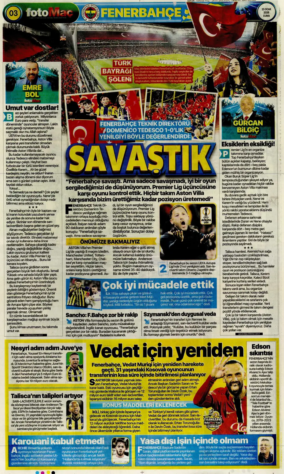 "Fenerbahçe'de En-Nesyri'nin yerine gelecek golcü belli" | Sporun manşetleri - 8 "Fenerbahçe'de En-Nesyri'nin yerine gelecek golcü belli" | Sporun manşetleri - 8