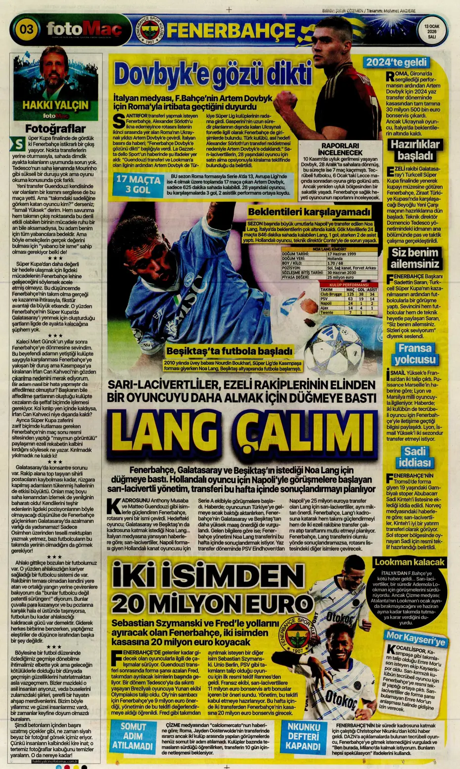 "Elveda! Fenerbahçe'de 20 milyon euroluk ayrılık" | Sporun manşetleri - 2