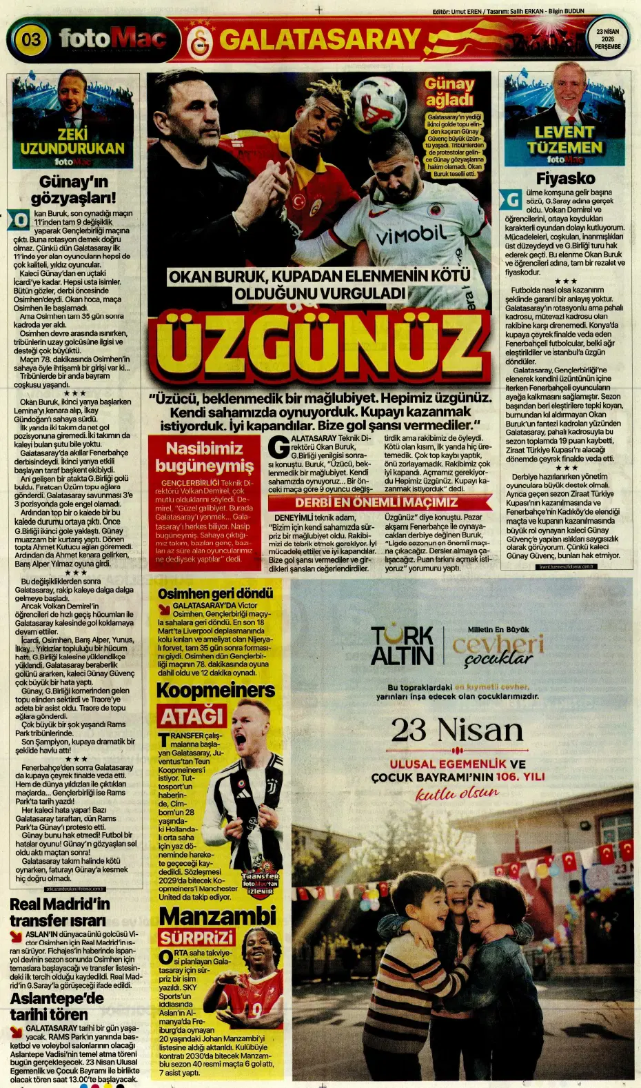 "Koopmeiners Galatasaray'a doğru" | Sporun manşetleri - 9
