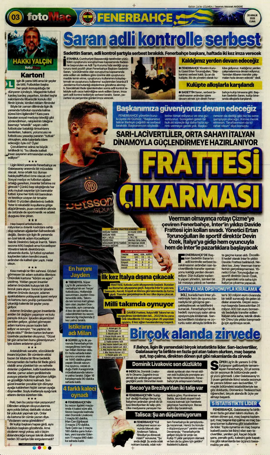 "Kerem Aktürkoğlu'na beklenmedik talip çıktı" | Sporun manşetleri - 6