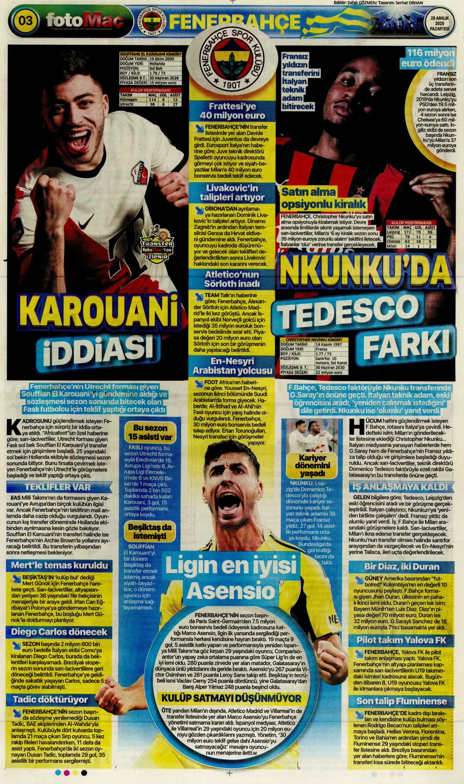 "Fenerbahçe'nin büyük umutlarla transfer ettiği isim Galatasaray'a" | Sporun manşetleri - 17