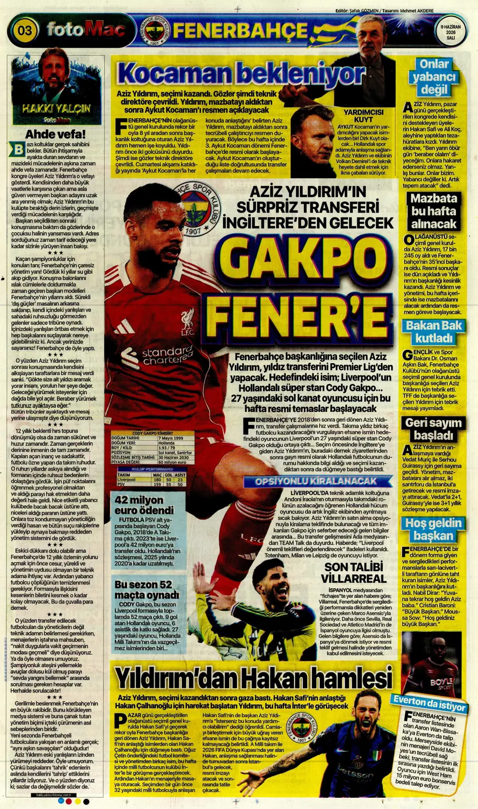 Aziz Yıldırım sonrası ilk ayrılık için İstanbul'a geliyorlar | Sporun manşetleri - 3 Aziz Yıldırım sonrası ilk ayrılık için İstanbul'a geliyorlar | Sporun manşetleri - 3
