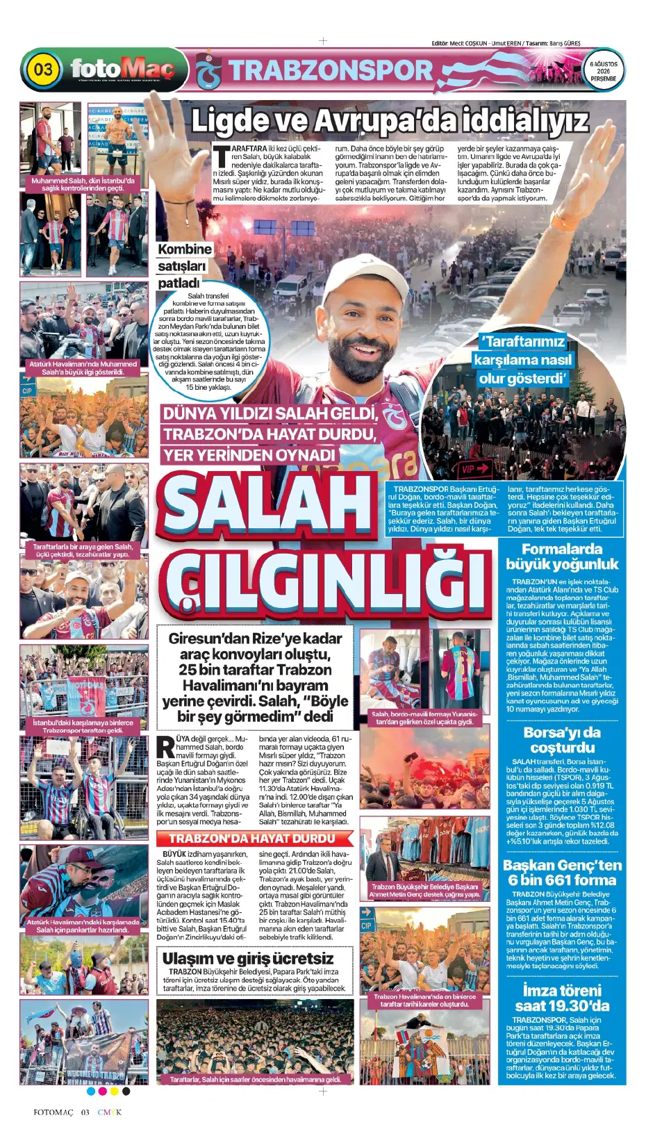 Tüm dünya Salah ve Trabzonspor'u konuşuyor | Sporun manşetleri - 7 Tüm dünya Salah ve Trabzonspor'u konuşuyor | Sporun manşetleri - 7