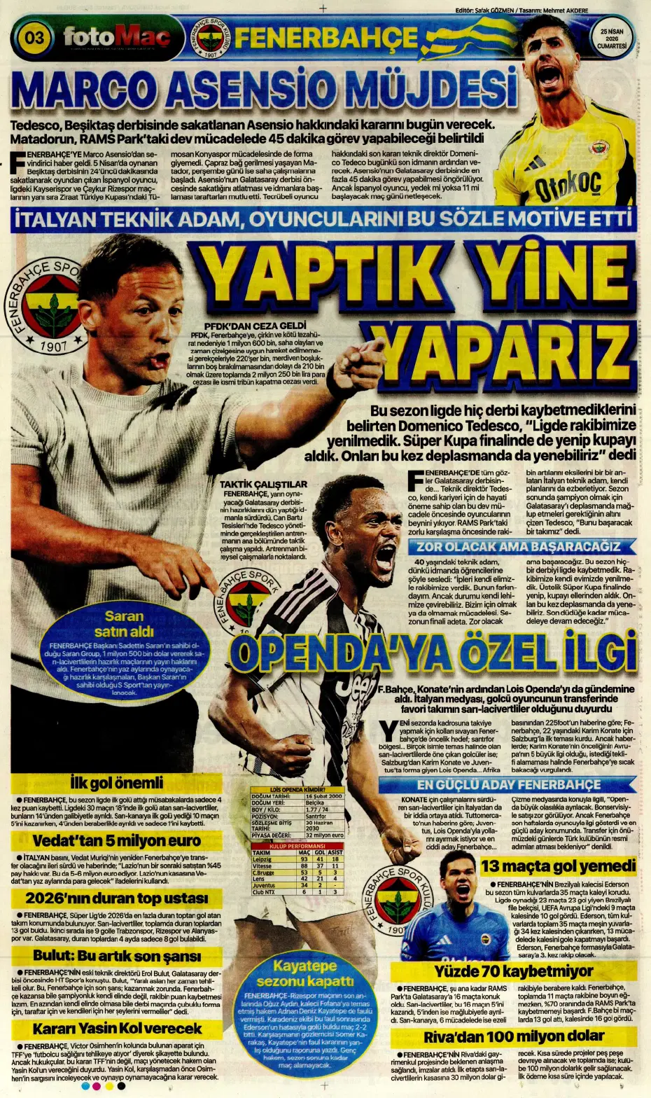 "Orkun Kökçü için 60 milyon euroyu gözden çıkardılar" | Sporun manşetleri - 8