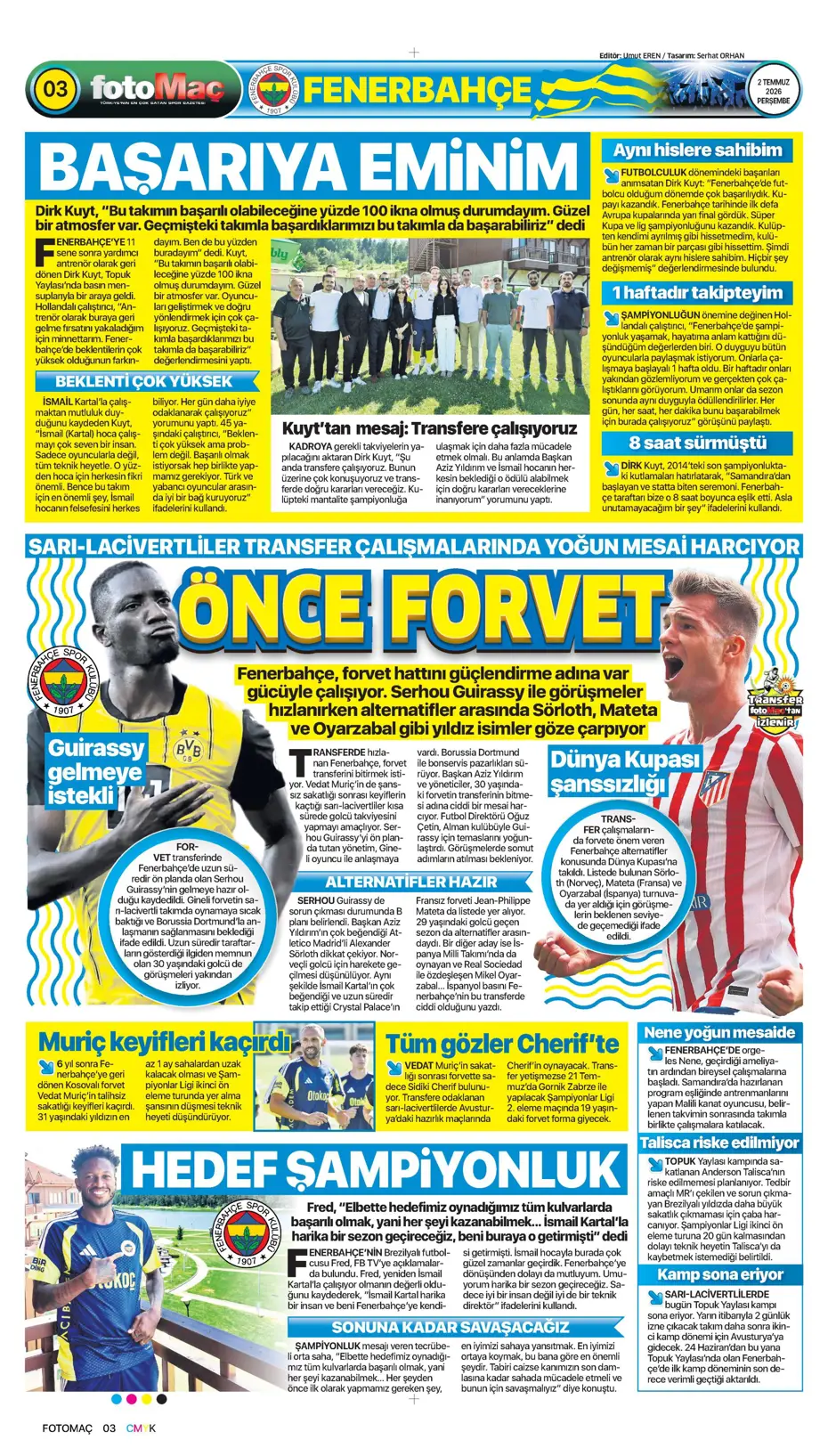 Fenerbahçe'den şok Malang Sarr kararı! Anlaşma sağlanmışken yüz çevrildi | Sporun manşetleri - 6 Fenerbahçe'den şok Malang Sarr kararı! Anlaşma sağlanmışken yüz çevrildi | Sporun manşetleri - 6
