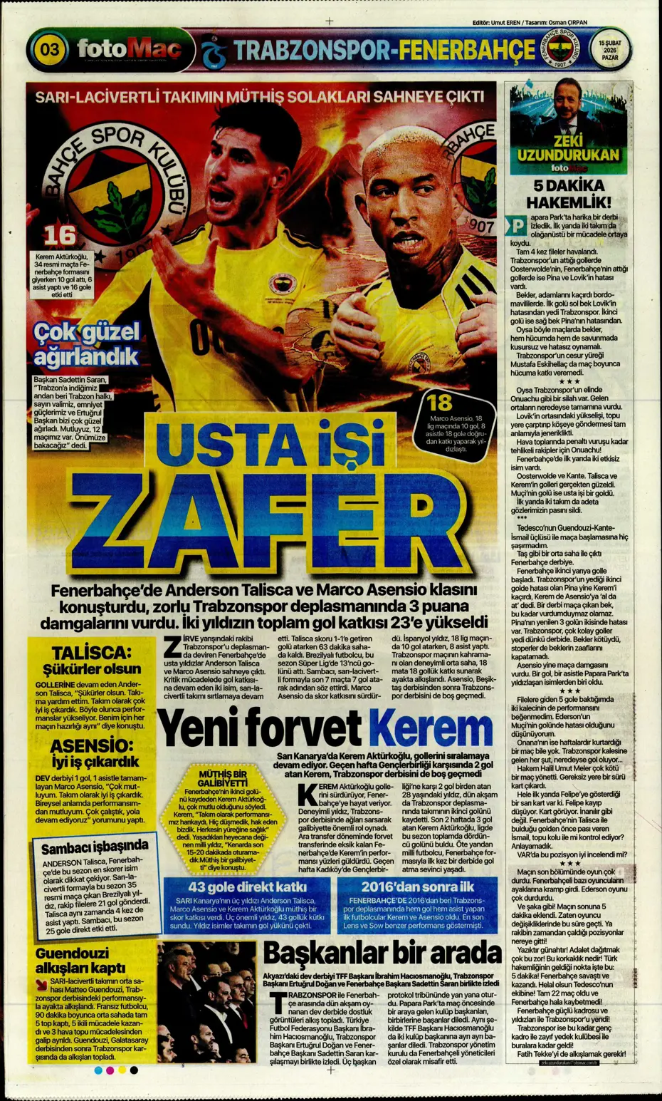 "Eyvah! Galatasaray'da Yunus Akgün endişesi" | Sporun manşetleri - 10 "Eyvah! Galatasaray'da Yunus Akgün endişesi" | Sporun manşetleri - 10