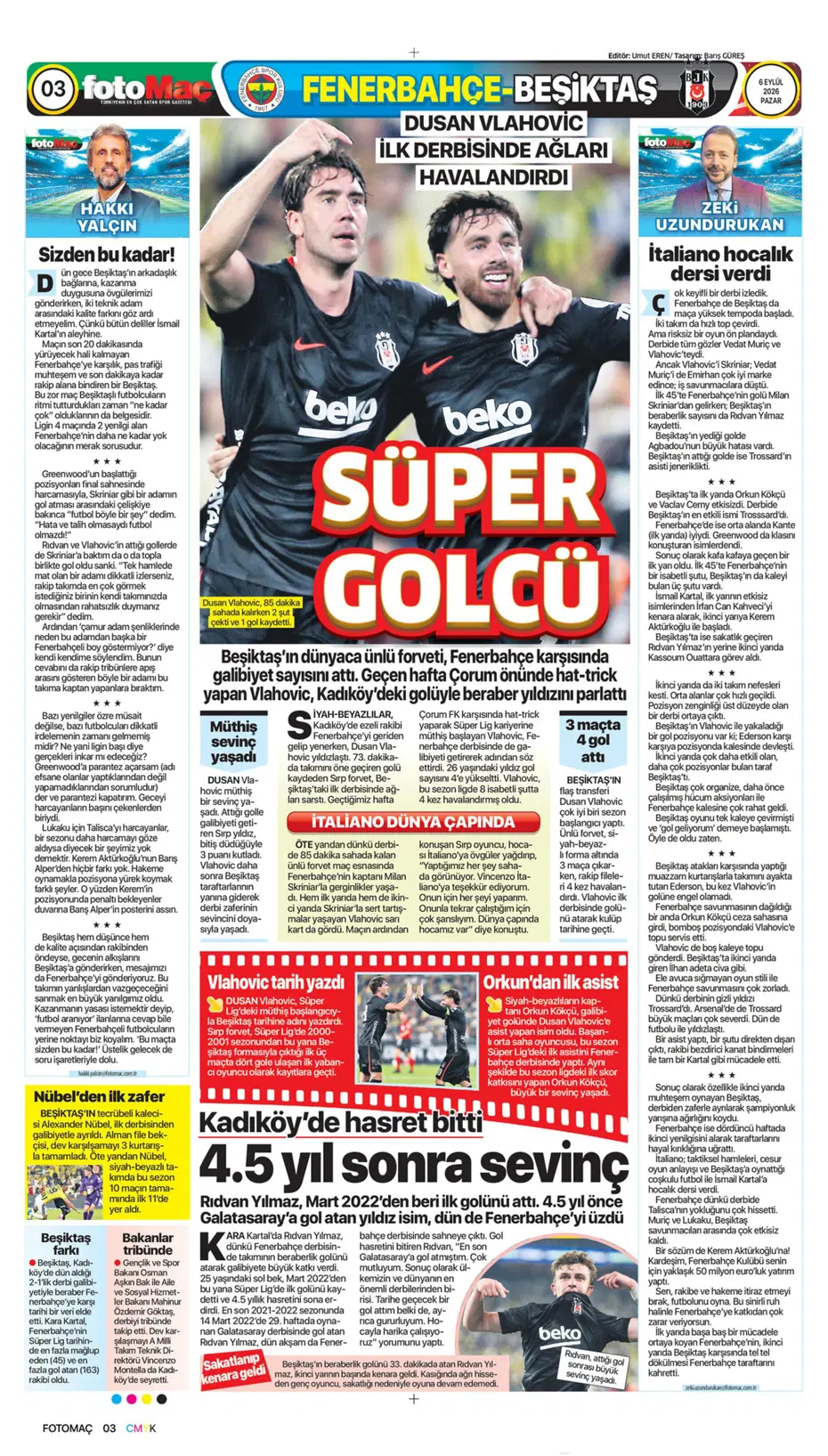 "Kadıköy'ün kralı Kartal" | Sporun manşetleri - 24 "Kadıköy'ün kralı Kartal" | Sporun manşetleri - 24