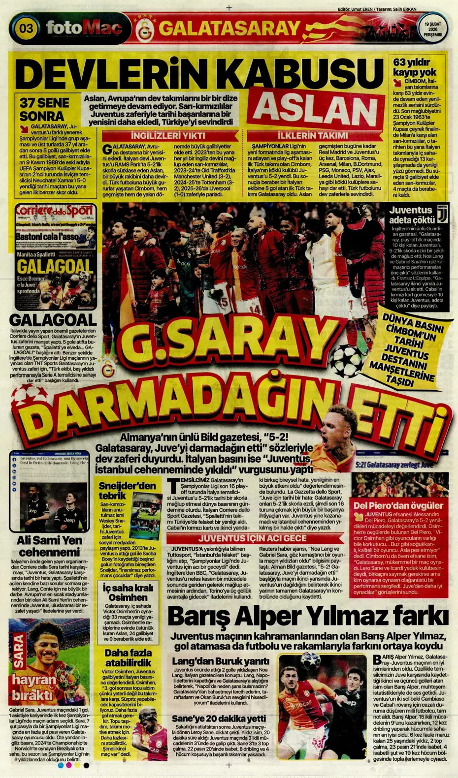 "Napoli'den Galatasaray'a Noa Lang için görülmemiş jest" | Sporun manşetleri - 6